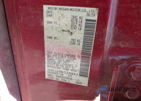 2009 Nissan Altima 2.5 S from USA, damaged, VIN 1N4AL21E89N524942